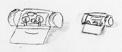 Japanese-class robot (left) compared with a Mini-class robot (right)