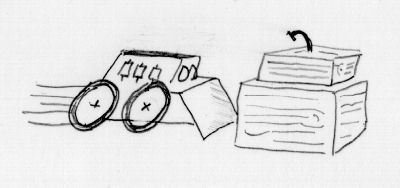 Robot pushing a block of wood