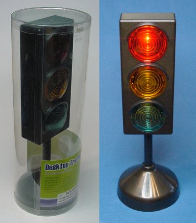 8.5-inch tall decorative stop light.