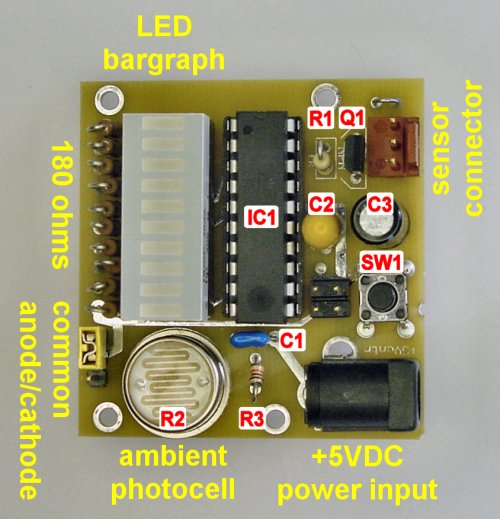 The main printed circuit board (PCB) for the water softener monitor.