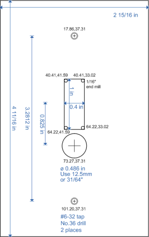 Computer aided drawing (CAD) of custom wall plate.